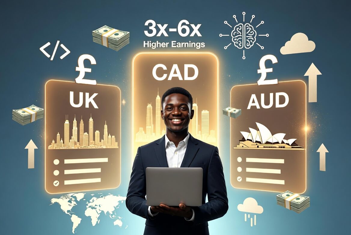 Highest-paying tech salaries comparison for Nigerians in UK, Canada, and Australia in 2026