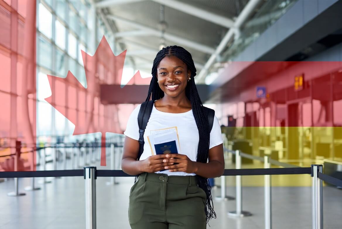 Nigerian student arriving abroad and preparing to convert student visa to work visa in Canada, Germany or Netherlands